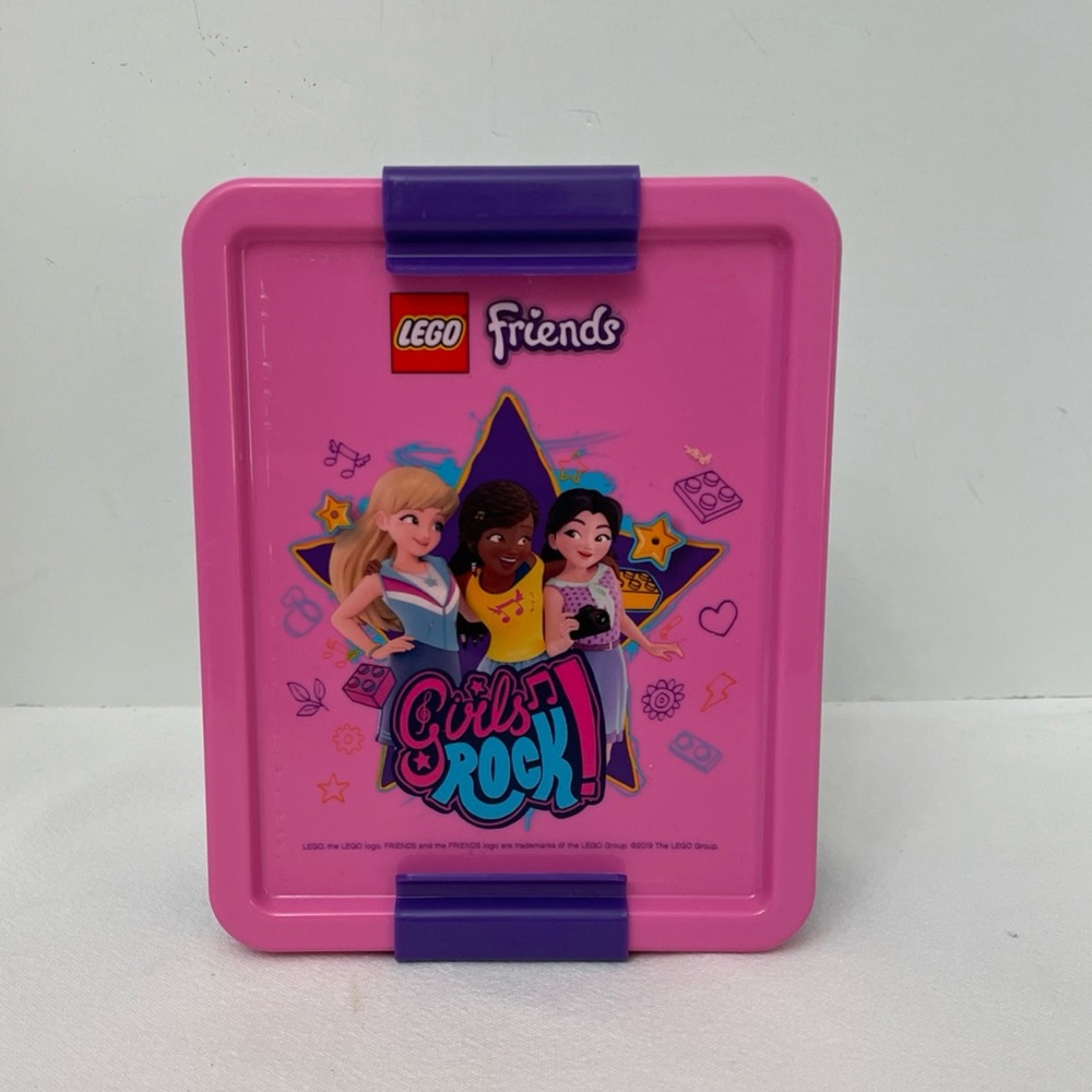 Lego Friends Girls Rock Storage Lunch Box Pink Purple